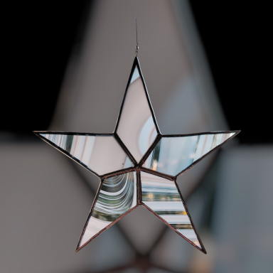 Grande étoile blanche baroque 13x13 cm