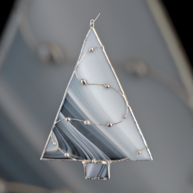 Sapin blanc/translucide baroque - 10x8 cm