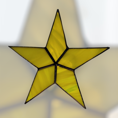 Grande étoile jaune - 13x13 cm